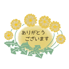 野の花 ありがとうございます＆了解しました | LINEスタンプ | nanan