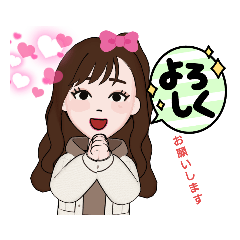 可愛いい女の子4 Lineスタンプ Marupekiran